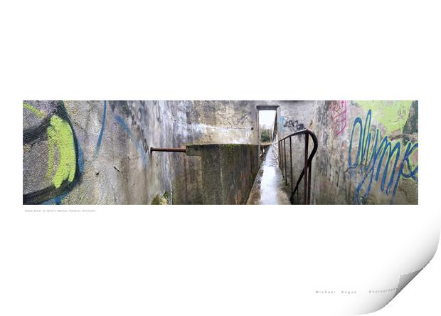 Sneaky Route: St Peter’s Seminary  Print by Michael Angus