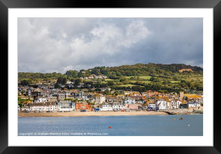 Beach at Lyme Regis, Pearl of Dorset Framed Mounted Print by Graham Prentice