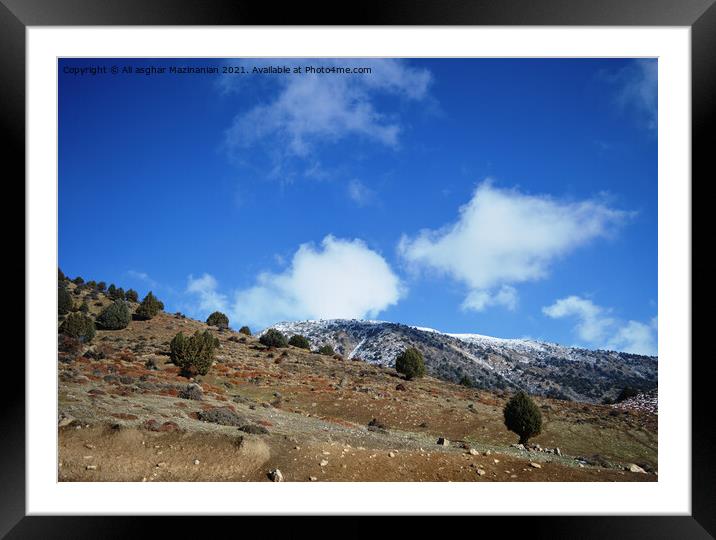 The beauty of mountain, Framed Mounted Print by Ali asghar Mazinanian
