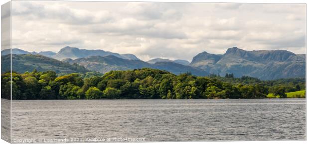 The Fells of Windermere Canvas Print by Lisa Hands