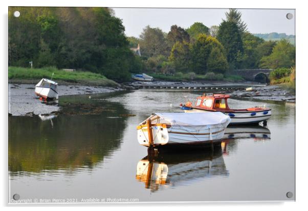 The River Fowey at Lerryn  Acrylic by Brian Pierce