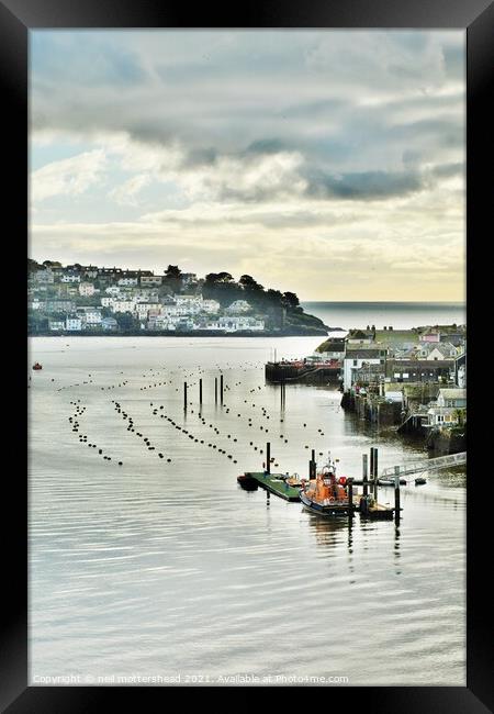 Winter At Fowey Harbour, Cornwall. Framed Print by Neil Mottershead