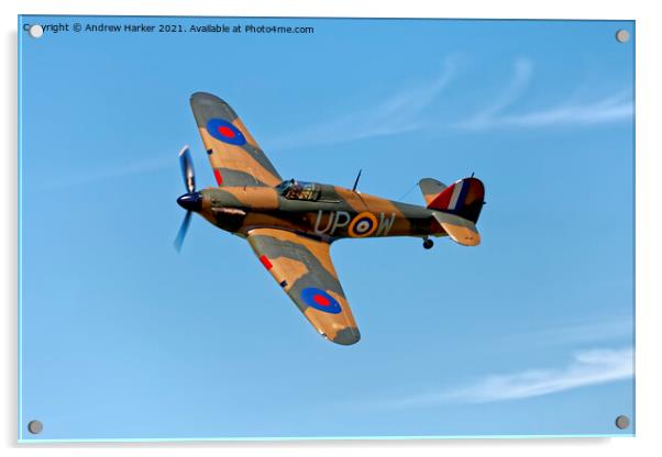 Hawker Hurricane Mk I Acrylic by Andrew Harker
