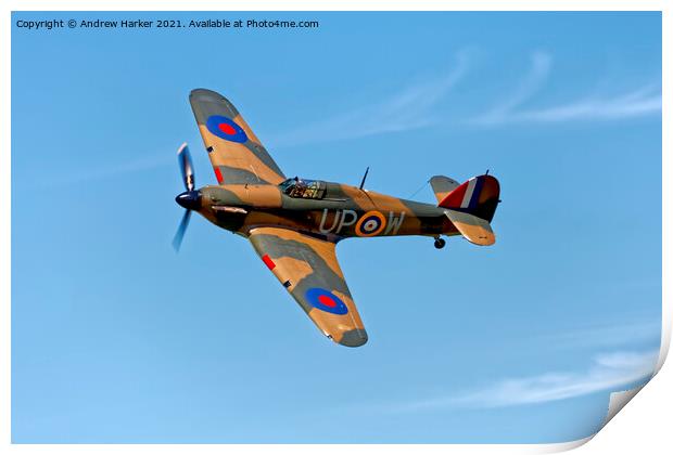 Hawker Hurricane Mk I Print by Andrew Harker