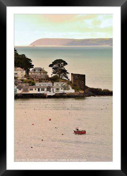 Winter Crossing At Fowey, Cornwall. Framed Mounted Print by Neil Mottershead
