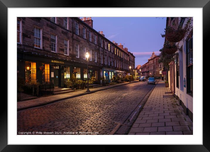 William Street, Edinburgh Framed Mounted Print by Philip Stewart