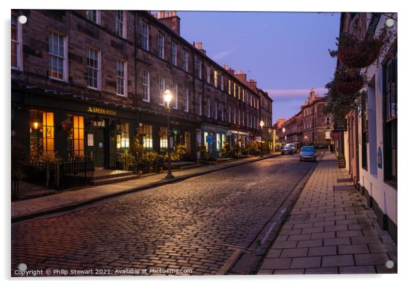 William Street, Edinburgh Acrylic by Philip Stewart