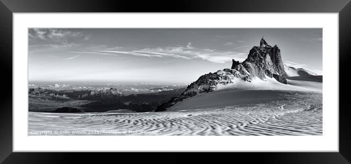 The Aiguille de midi in the French Alps Framed Mounted Print by Colin Woods