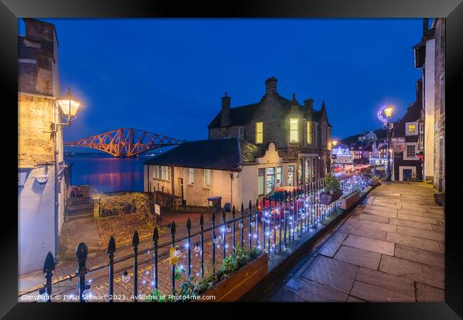 South Queensferry Twilight Framed Print by Philip Stewart