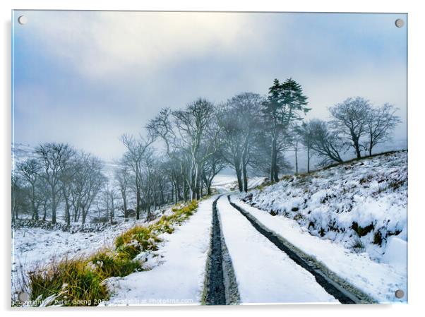 Scottish winter landscape Acrylic by Peter Gaeng