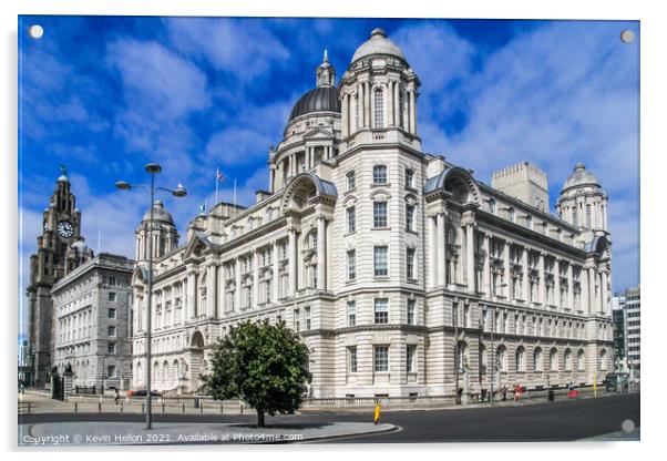Port of Liverpool Building,  Acrylic by Kevin Hellon