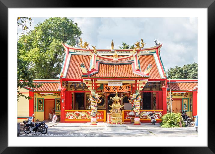 Chinese buddhist temple Framed Mounted Print by Kevin Hellon