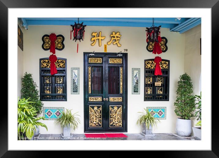 Renovated Sino Portuguese architecture  Framed Mounted Print by Kevin Hellon