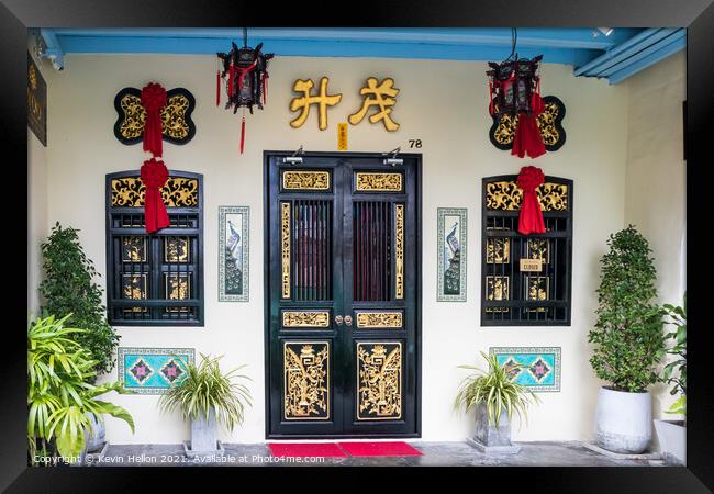Renovated Sino Portuguese architecture  Framed Print by Kevin Hellon