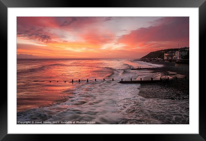 Sunrise From Cromer Pier Norfolk Framed Mounted Print by David Powley