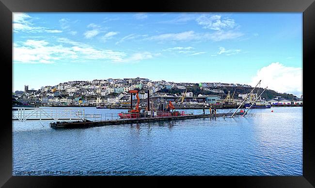 The Winter Sun Shines Over Brixham Framed Print by Peter F Hunt