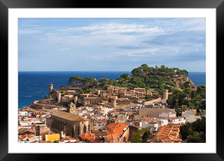 Town of Tossa de Mar in Spain Framed Mounted Print by Artur Bogacki