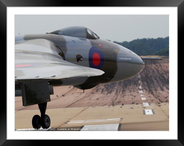 Vulcan XH558 lining up Framed Mounted Print by Keith Campbell