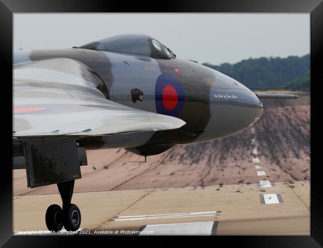 Vulcan XH558 lining up Framed Print by Keith Campbell