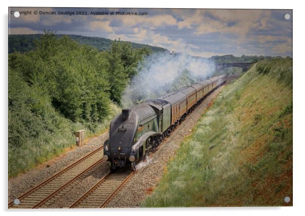 60009 Union of South Africa steam train Acrylic by Duncan Savidge