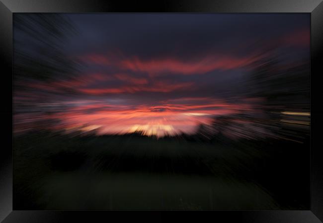 Zooming sunset Framed Print by William Coulthard