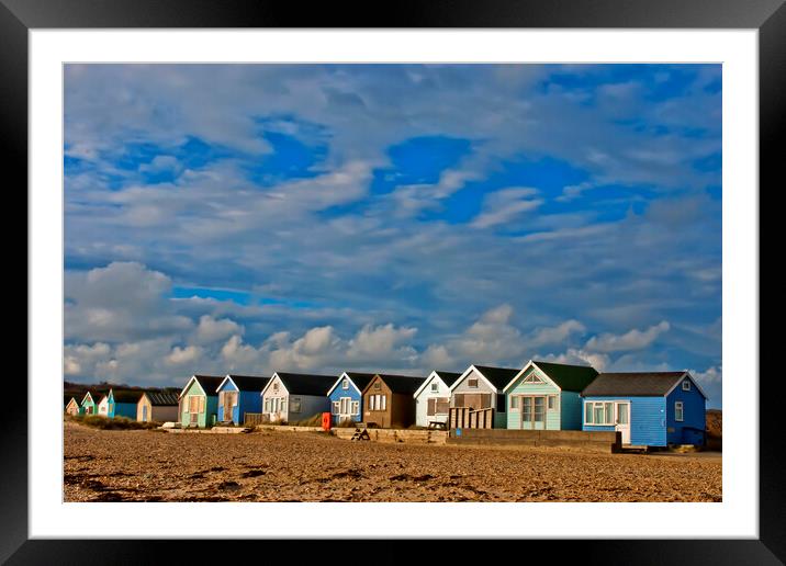 Beach Huts Hengistbury Head Dorset England Framed Mounted Print by Andy Evans Photos