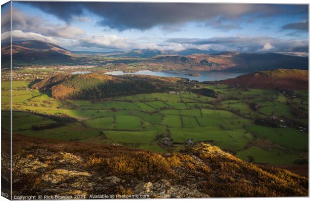 Keswick Lake District Canvas Print by Rick Bowden