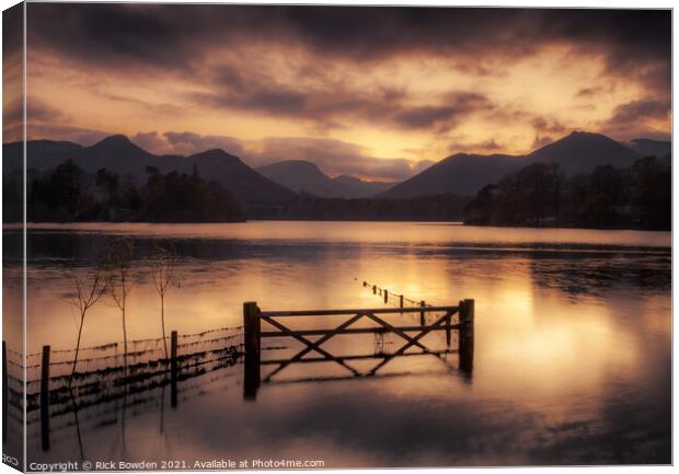 The Gate Derwent Water Lake District Canvas Print by Rick Bowden