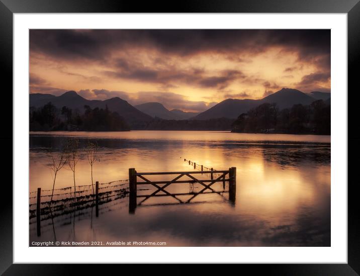 The Gate Derwent Water Lake District Framed Mounted Print by Rick Bowden