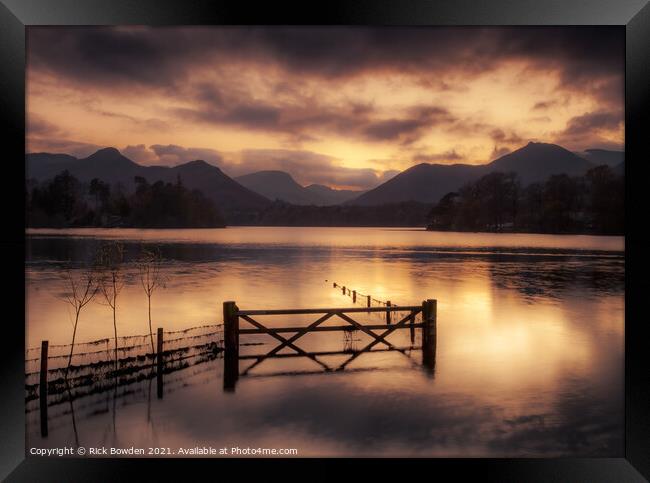 The Gate Derwent Water Lake District Framed Print by Rick Bowden