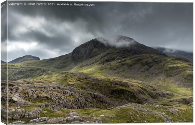 Great End and Esk Pike, Lake District, Cumbria, UK Canvas Print by David Forster