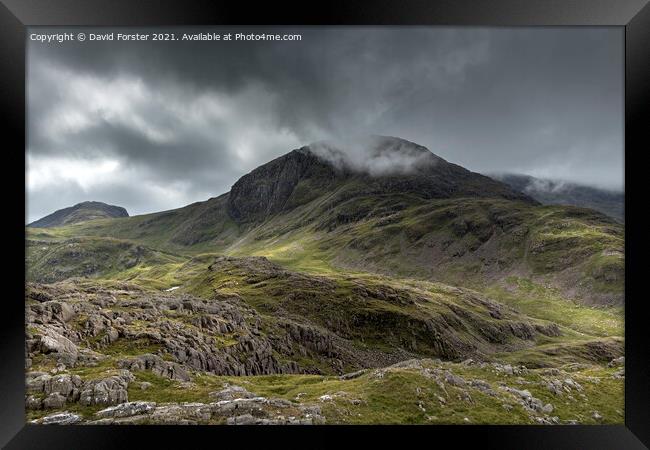 Great End and Esk Pike, Lake District, Cumbria, UK Framed Print by David Forster
