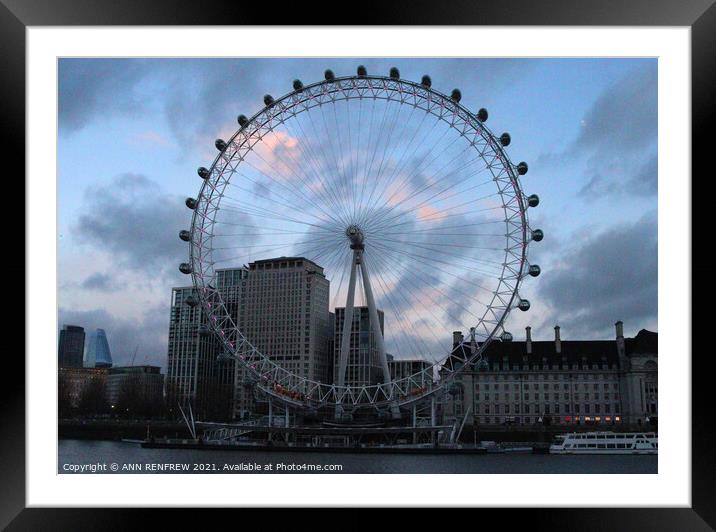 London Eye Framed Mounted Print by ANN RENFREW