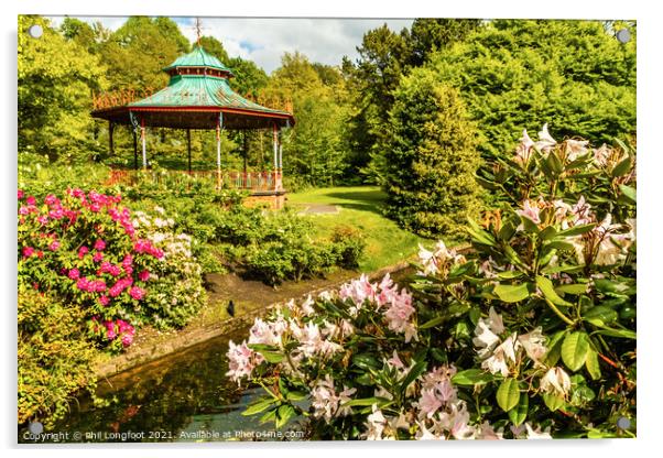 Sefton Park Liverpool Bandstand Acrylic by Phil Longfoot