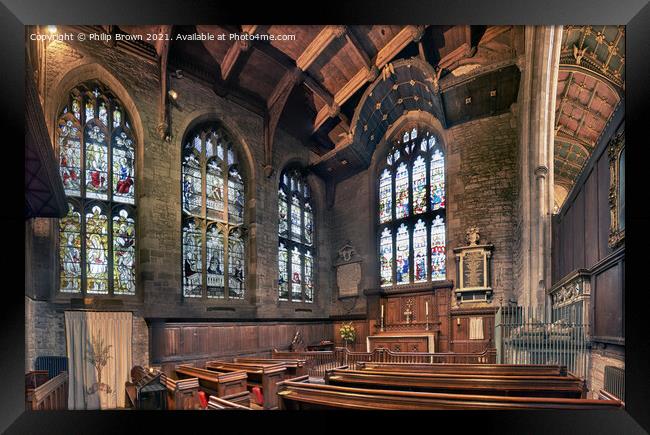 St Laurence's Church in Ludlow Framed Print by Philip Brown