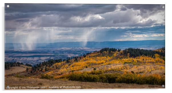 The Rain in Utah Acrylic by Viv Thompson