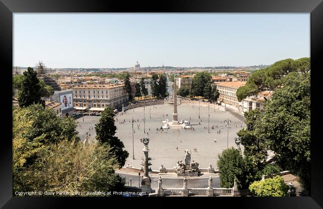 Piazza del Popolo Framed Print by Gary Parker
