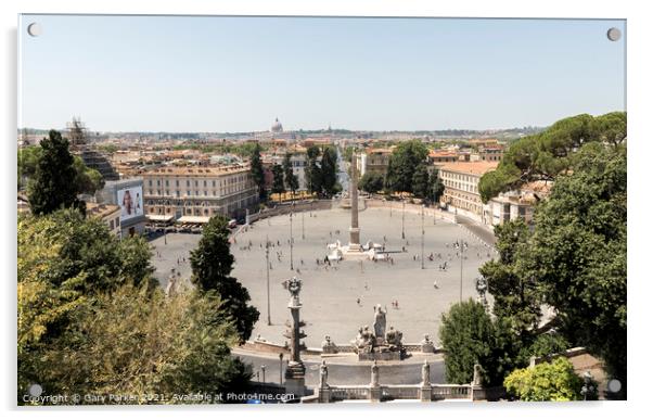 Piazza del Popolo Acrylic by Gary Parker