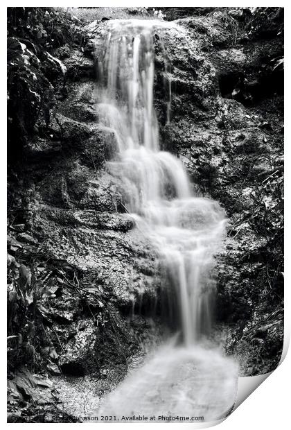 Cotswold cascade Print by Simon Johnson