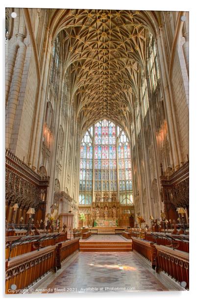Gloucester Cathedral Acrylic by Amanda Elwell