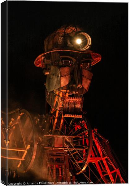 The Man Engine Puppet Canvas Print by Amanda Elwell