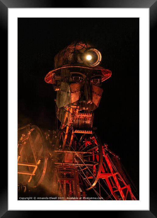 The Man Engine Puppet Framed Mounted Print by Amanda Elwell