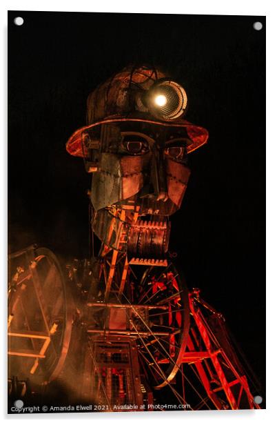 The Man Engine Puppet Acrylic by Amanda Elwell
