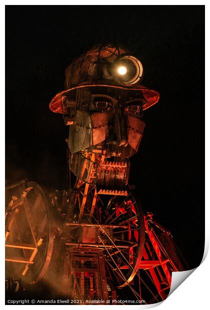 The Man Engine Puppet Print by Amanda Elwell