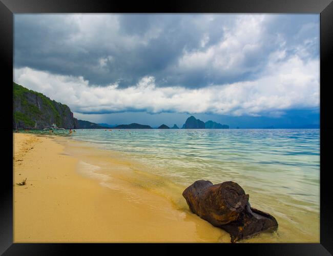 Palawan Stormy Sky Framed Print by Clive Eariss