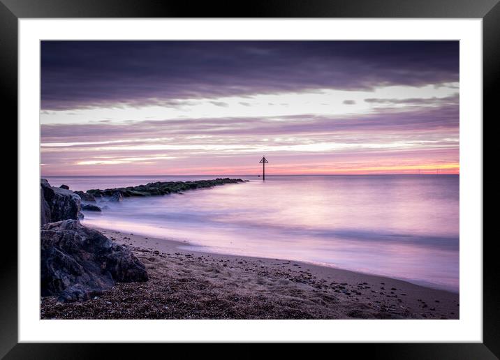 Calm at Sunset Framed Mounted Print by louise stanley