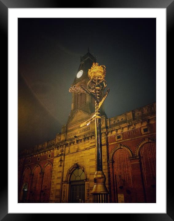 Stalybridge Market Hall at Night Framed Mounted Print by Sarah Paddison