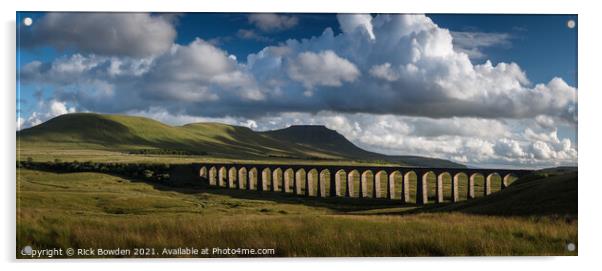 Ribblehead Viaduct Yorkshire Dales Acrylic by Rick Bowden