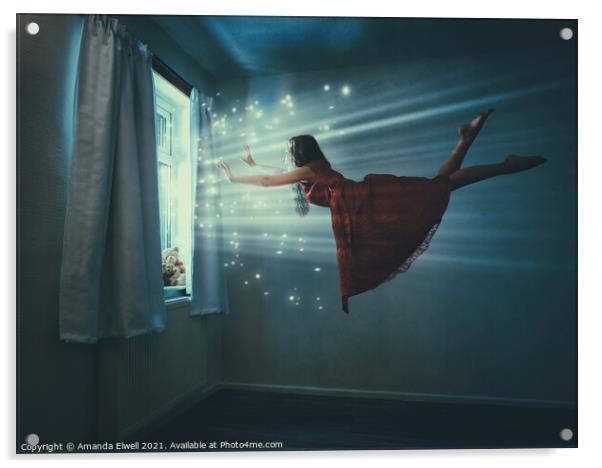 I believe I Can Fly Acrylic by Amanda Elwell