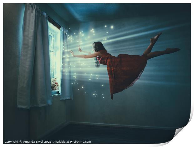 I believe I Can Fly Print by Amanda Elwell